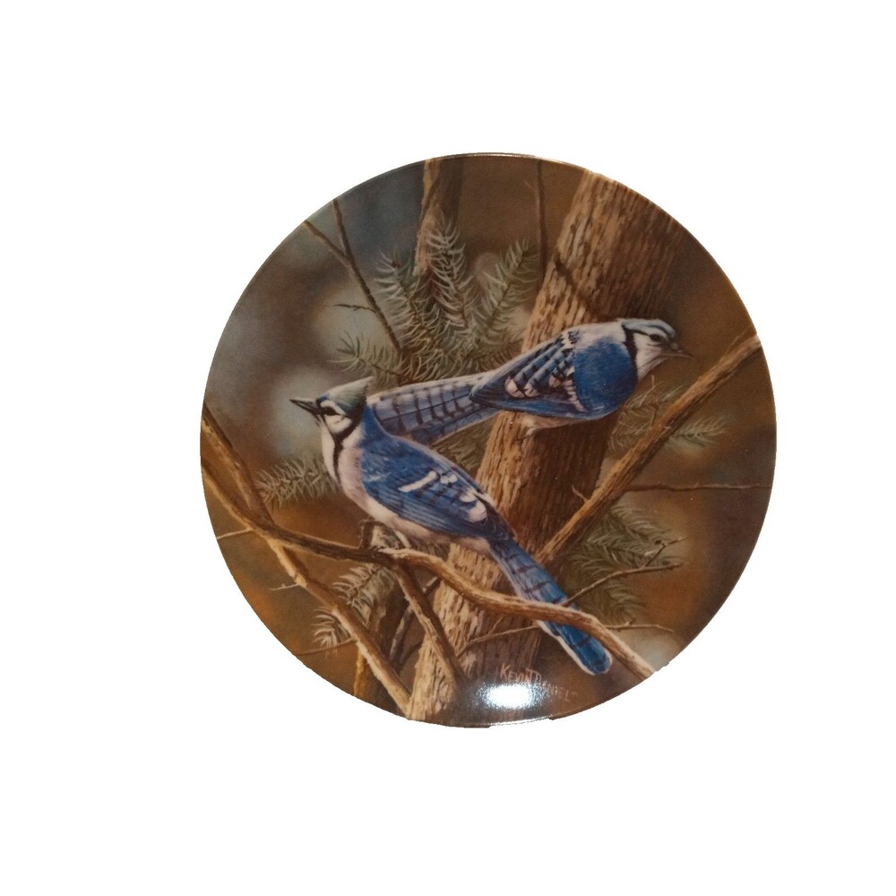 Vintage The Blue Jay Plate 1985 Knowles Plate The Blue Jay by Kevin Daniel
